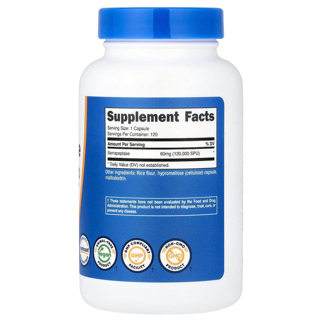 Nutricost Serrapeptase, 60 mg (120,000 SPU)