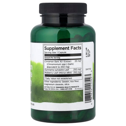 Swanson Cinnamon Gymnema Mulberry Complex, 120 Capsules