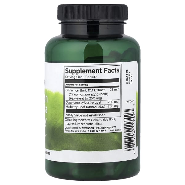 Swanson Cinnamon Gymnema Mulberry Complex, 120 Capsules