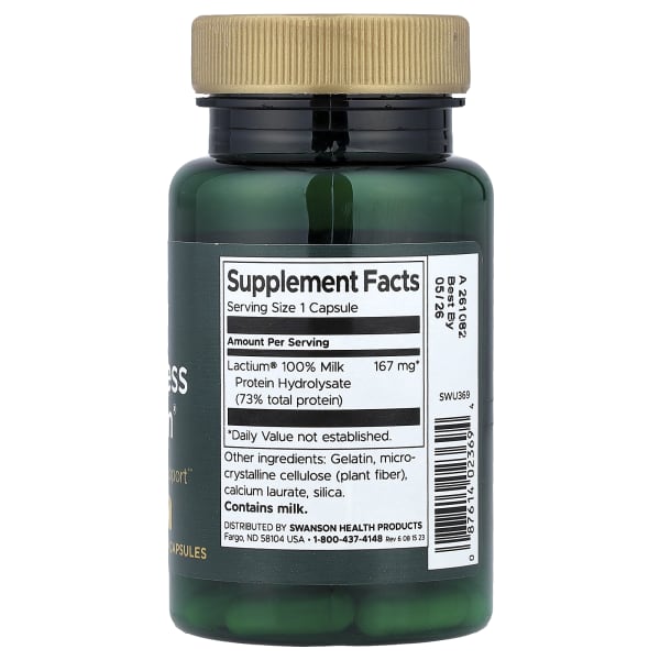 Swanson Anti-Stress Lactium®, 167 mg, 60 Capsules