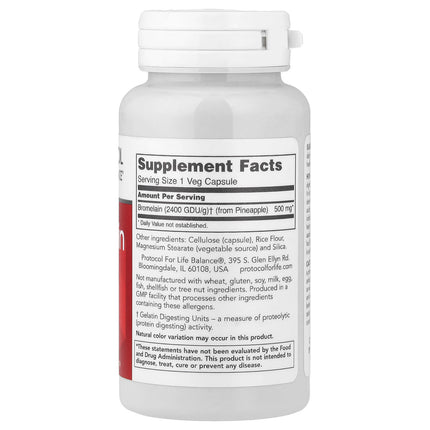 Protocol for Life Balance Bromelain, 500 mg