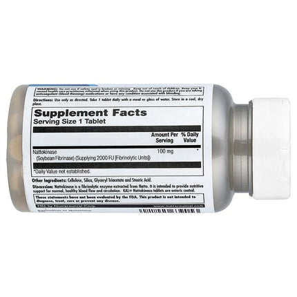 KAL Nattokinase, 100 mg, 30 Tablets, packaging detail 2