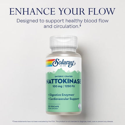 Solaray Nattokinase, 100 mg (1,250 FU), 30 VegCaps, packaging detail 3