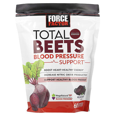 Force Factor Total Beetroots Blood Pressure Support Acai Berry 60 Soft Chews product image