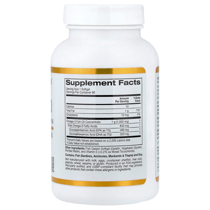 California Gold Nutrition Omega 800 bottle, additional product view