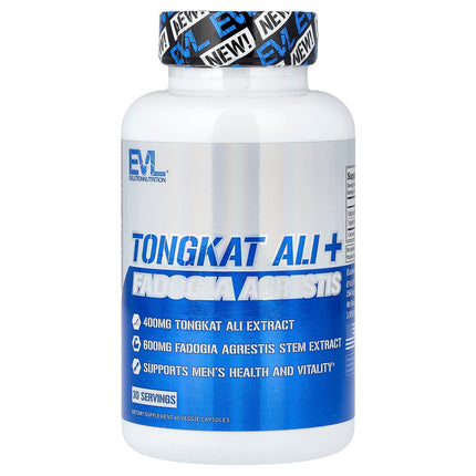 EVLution Nutrition Tongkat Ali + Fadogia Agrestis, 60 veggie capsules, front label