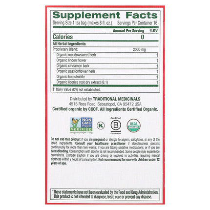 Traditional Medicinals Organic Cold Care PM herbal tea - view 2