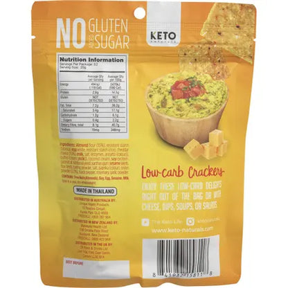 KETO NATURALS Almond Flour Crackers Cheddar & Onion 8x64g