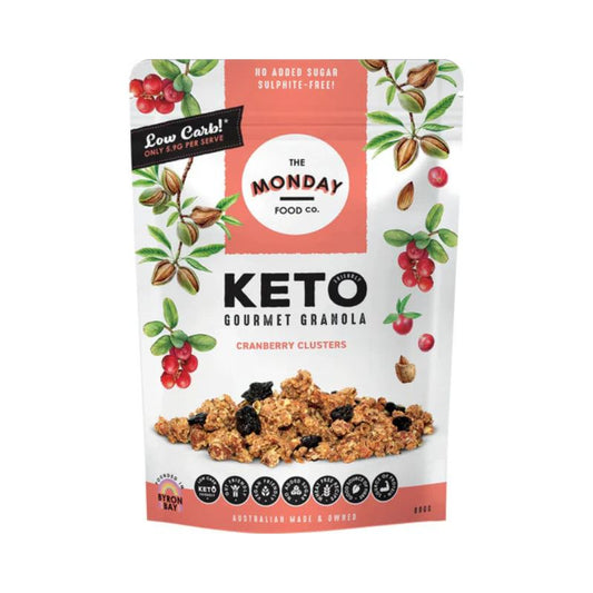 The Monday Food Co. Keto Gourmet Granola Cranberry Clusters 300g