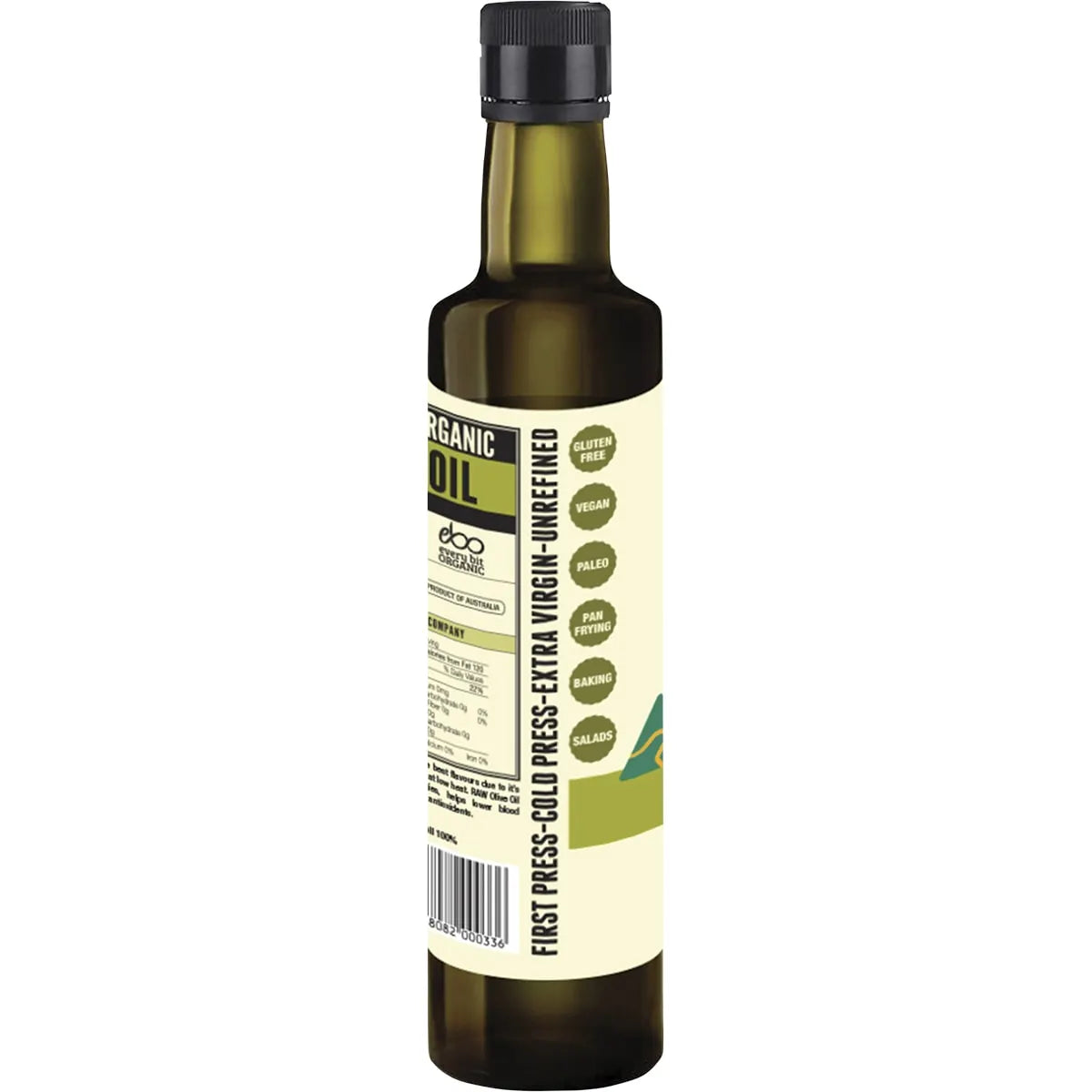 EVERY BIT ORGANIC Olive Oil Extra Virgin Cold Pressed Unrefined 500ml