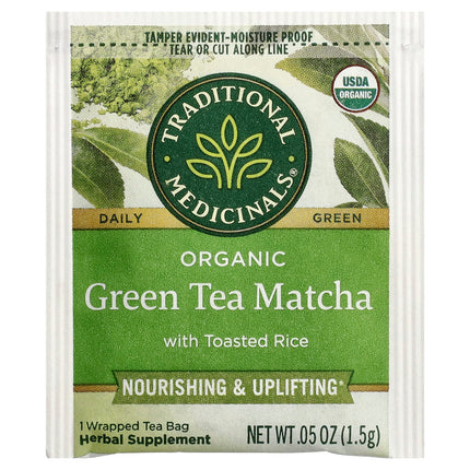 Traditional Medicinals Organic Green Tea matcha with Toasted Rice herbal tea - view 3