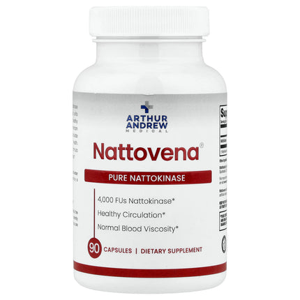 Arthur Andrew Medical Nattovena, Pure Nattokinase, 4,000 FU, 90 Capsules, label view 14