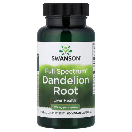 Swanson Vitamins Full Spectrum Dandelion Root, 515 mg