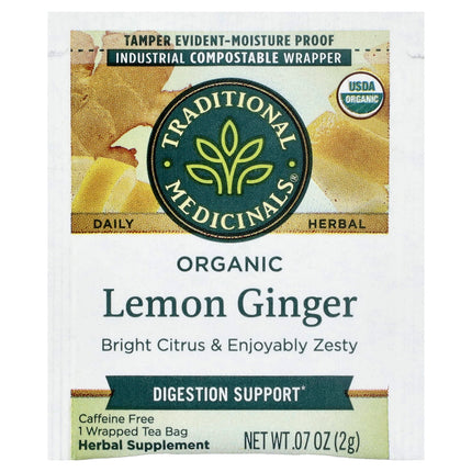 Traditional Medicinals Organic Lemon Ginger herbal tea - view 3