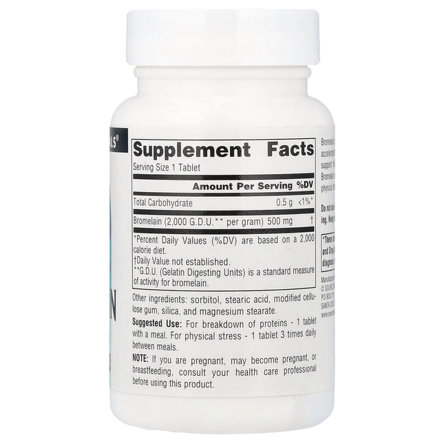 Source Naturals Bromelain (Tablets), 500 mg