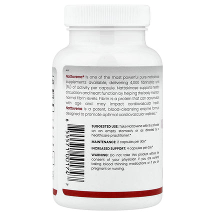 Arthur Andrew Medical Nattovena, Pure Nattokinase, 4,000 FU, 90 Capsules, label view 17
