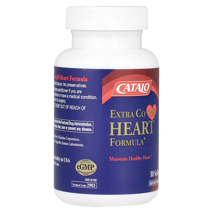 CATALO Extra CoQ10, Heart Formula with Nattokinase & Flaxseed Oil, 30 Softgels, label view 11
