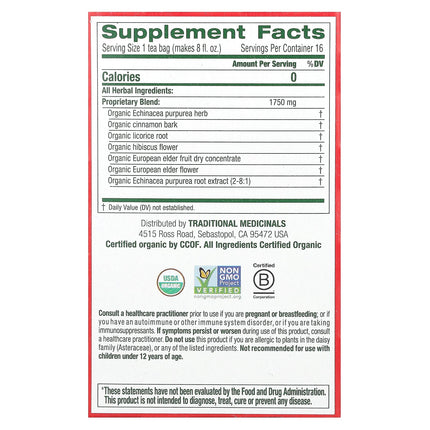 Traditional Medicinals Organic Immune Zoom® herbal tea - view 2