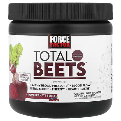 Force Factor Total Beets Original Drink Powder Pomegranate Berry 7.4 oz (210 g) product image