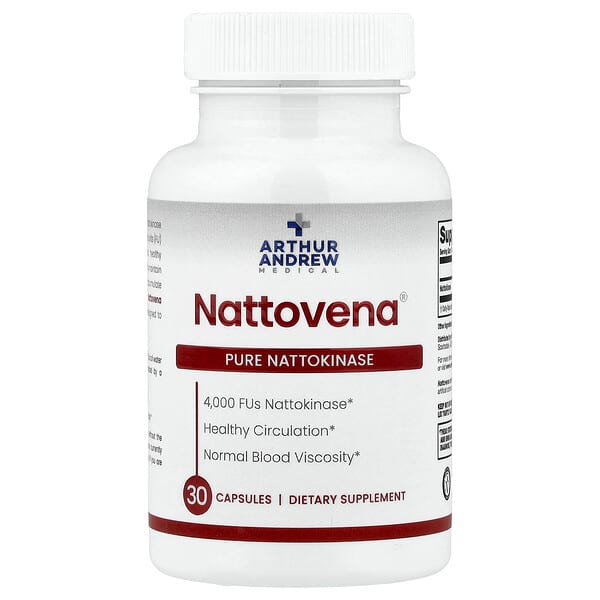 Arthur Andrew Medical Nattovena Nattokinase 4,000 FU 30 Capsules front bottle