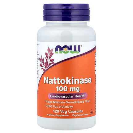 NOW Foods Nattokinase, 100 mg, 120 Veg Capsules
