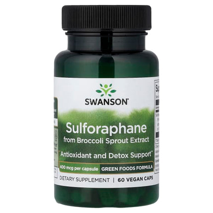Swanson Sulforaphane from Broccoli Sprout Extract, 400 mcg, 60 Vegan Caps