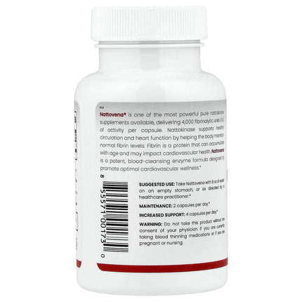 Arthur Andrew Medical Nattovena, Pure Nattokinase, 4,000 FUs, 30 Capsules, label view 8