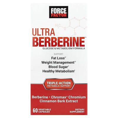 Force Factor Ultra Berberine Glucose & Metabolism Formula 60 Veg Capsules product image