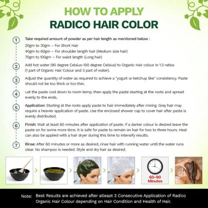 Radico Organic Mahogany Hair Colour Powder - 100g
