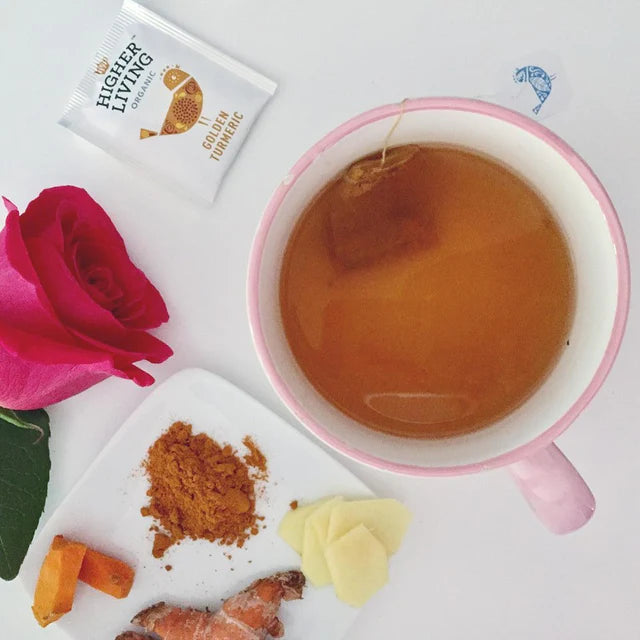 Higher Living Golden Turmeric Herbal Tea – 15 Tea Bags
