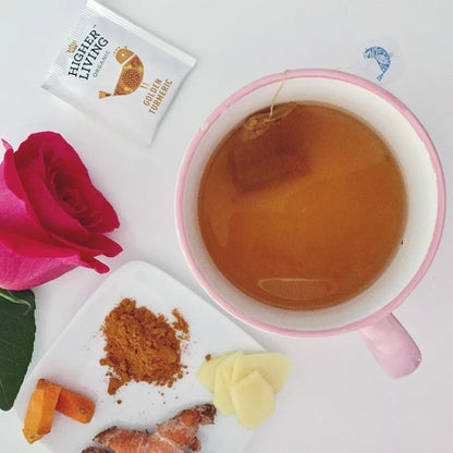 Higher Living Golden Turmeric Herbal Tea – 15 Tea Bags