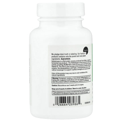 DaVinci Laboratories Nattokinase Plus, 60 Capsules, label view 6