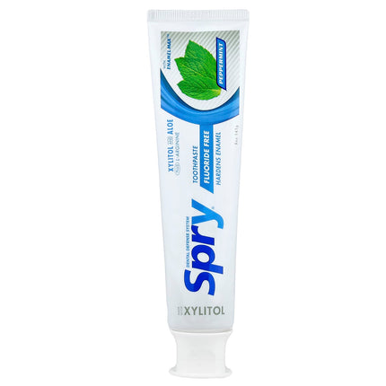 Xlear Spry Fluoride Free Toothpaste, Peppermint - front