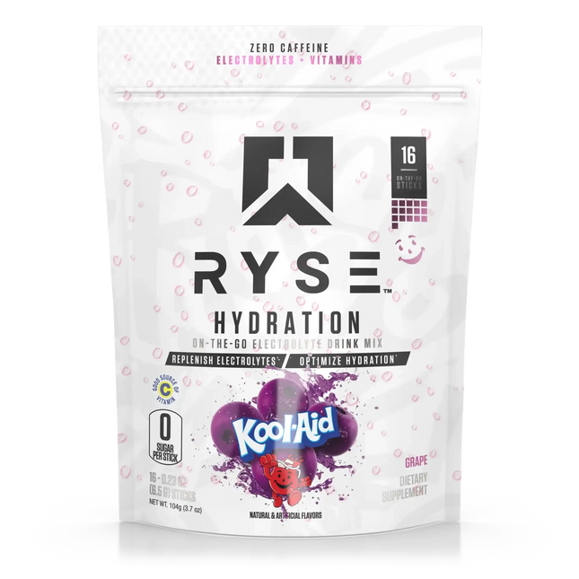 Ryse Ryse Core Hydration (Hydration Sticks) Kool-Aid Grape 16 Servings (16 Stick Packs)