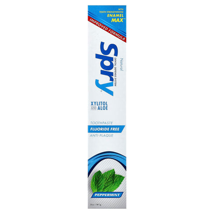 Xlear Spry Fluoride Free Toothpaste, Peppermint - ingredient label