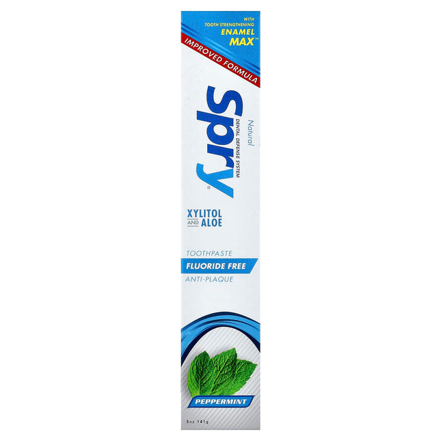 Xlear Spry Fluoride Free Toothpaste, Peppermint - ingredient label