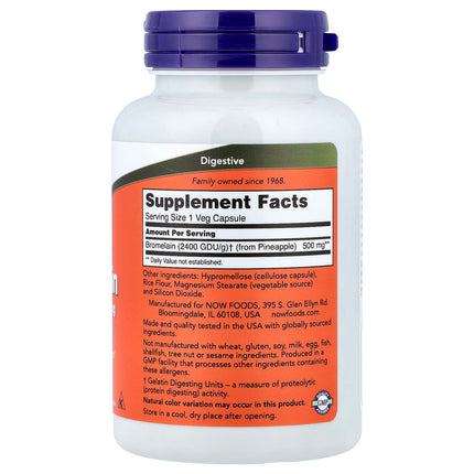 NOW Foods Bromelain, 500 mg