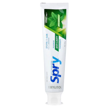 Xlear Spry Toothpaste, Anti-Cavity with Fluoride, Spearmint - front