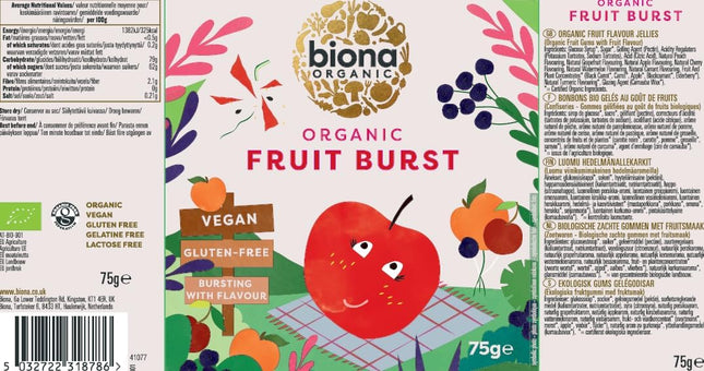 Biona Organic Berry Burst Jellies 75 g