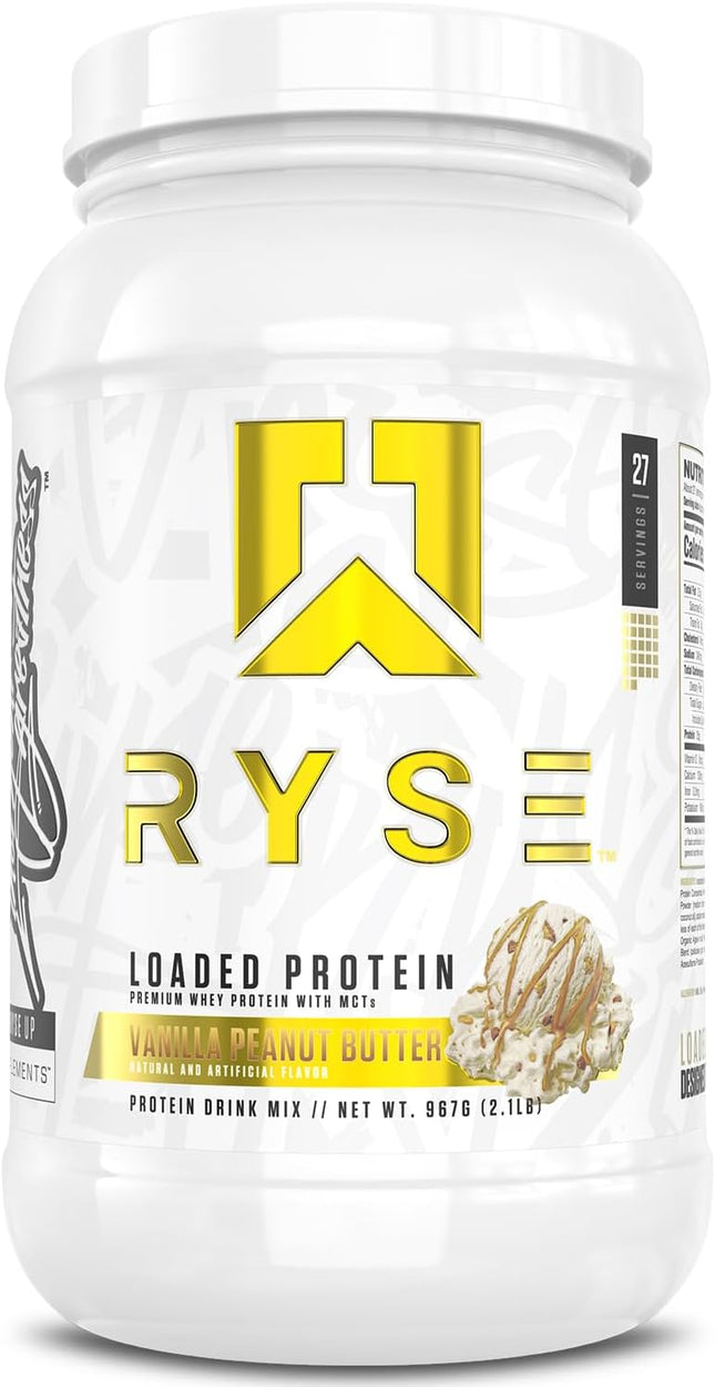 RYSE Loaded Protein Powder Vanilla Peanut Butter 2 lb (approx. 907g)