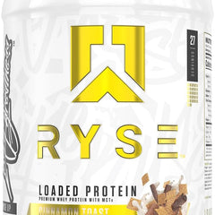 Ryse Loaded Protein container with a white background