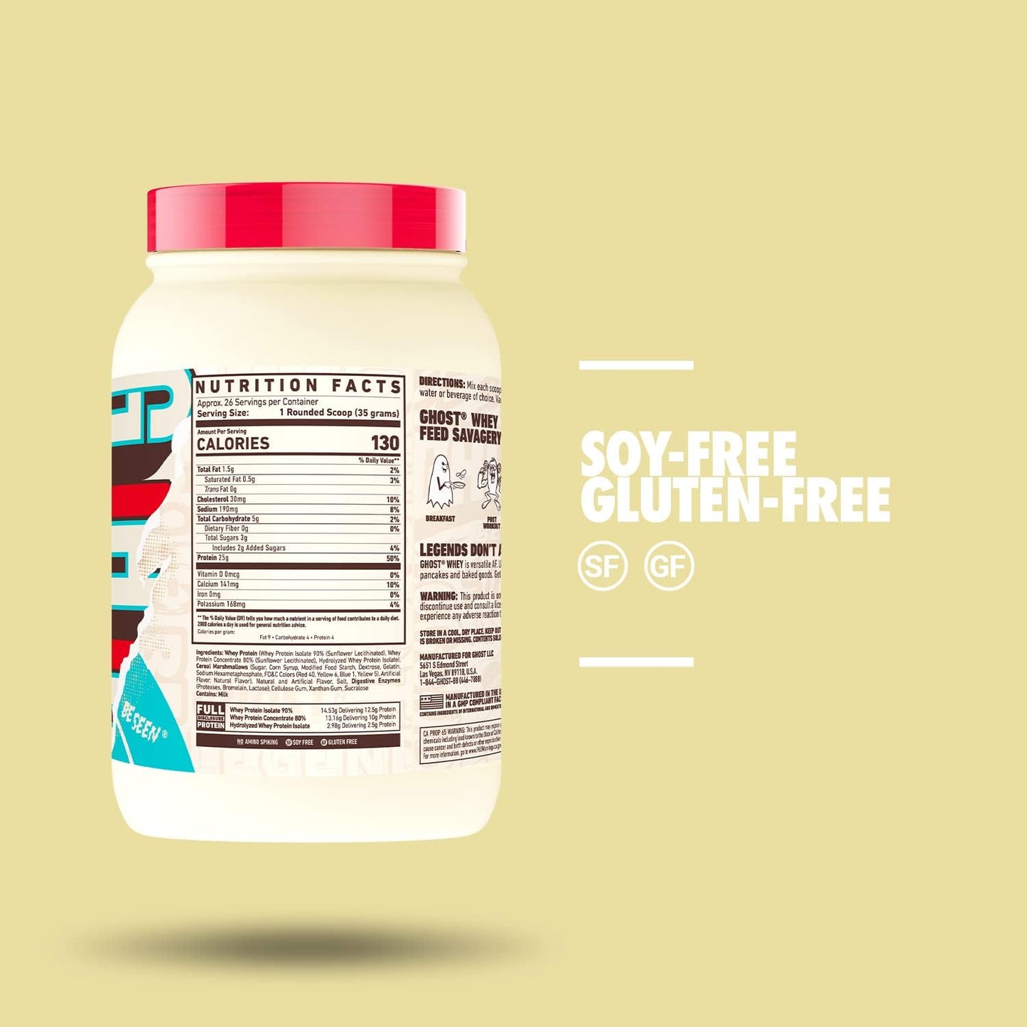 Ghost Marshmallow Cereal Milk Whey Protein Powder 907 g