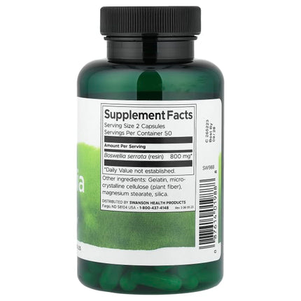 Swanson Boswellia, 400 mg, 100 Capsules