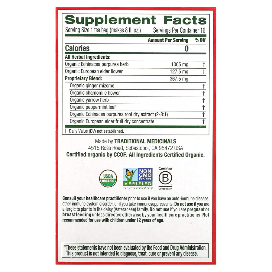 Traditional Medicinals Organic Echinacea Plus® herbal tea - view 2