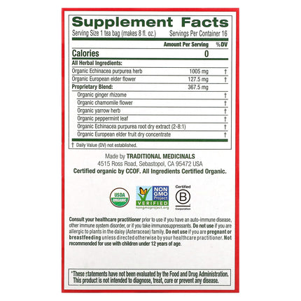 Traditional Medicinals Organic Echinacea Plus® herbal tea - view 2