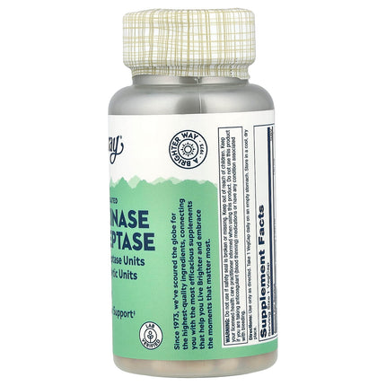 Solaray Nattokinase Serrapeptase, Enteric Coated, 30 VegCaps, label view 12