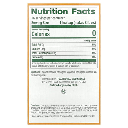 Traditional Medicinals Organic Herbal Tea herbal tea - view 2