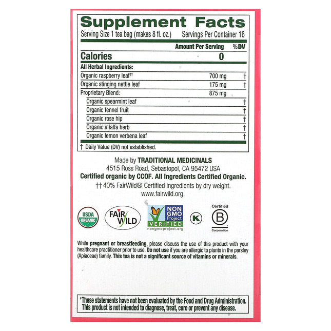 Traditional Medicinals Organic Pregnancy® Tea herbal tea - view 2