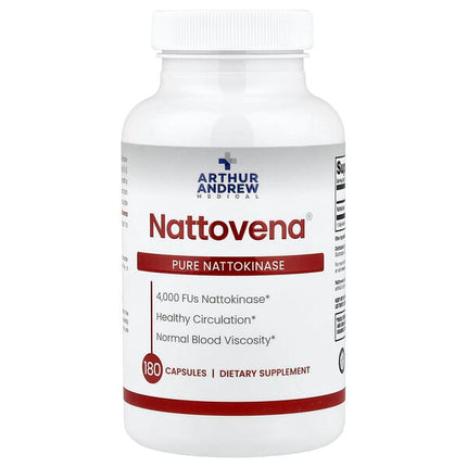Arthur Andrew Medical Nattovena, Pure Nattokinase, 4,000 FU, 180 Capsules