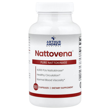Arthur Andrew Medical Nattovena, Pure Nattokinase, 4,000 FU, 180 Capsules, label view 23